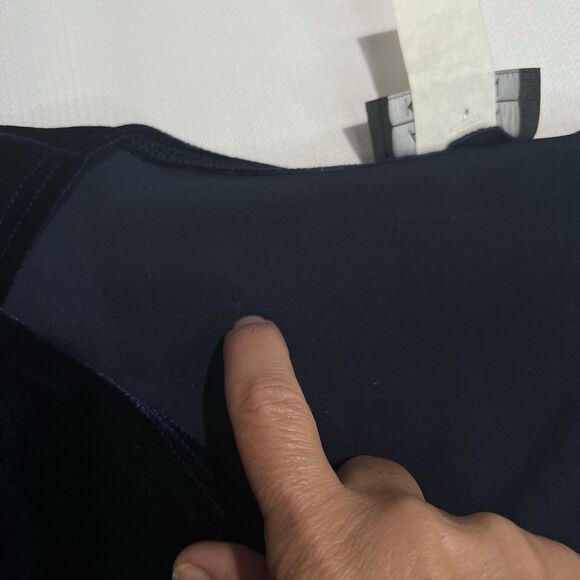 Vintage Adrian Karen Blue Velvet Pantsuit Set Sz 1X Wide Leg Elegant Party - Picture 12 of 16